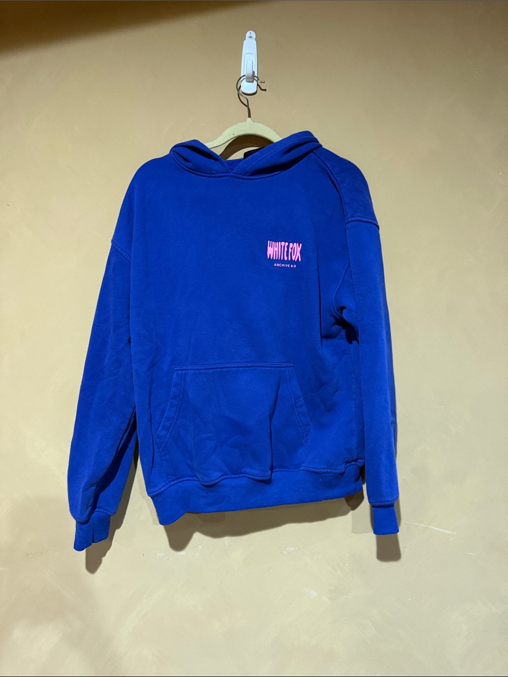 White Fox Boutique Royal Blue Hoodie with Pink Logo